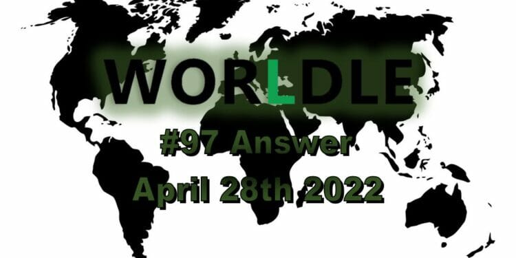 Worldle 97 - April 28th 2022
