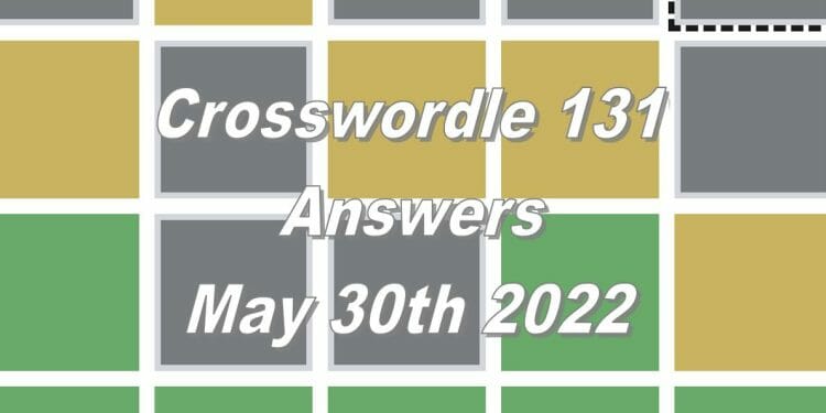 Daily Crosswordle - 30th May 2022