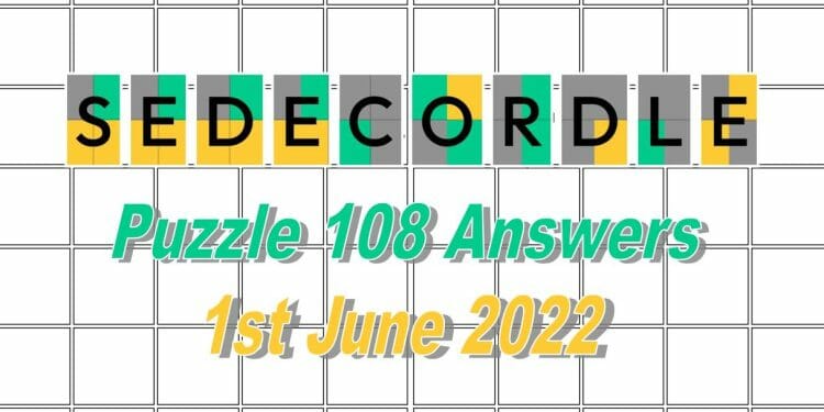Daily Sedecordle 108 - June 1st 2022