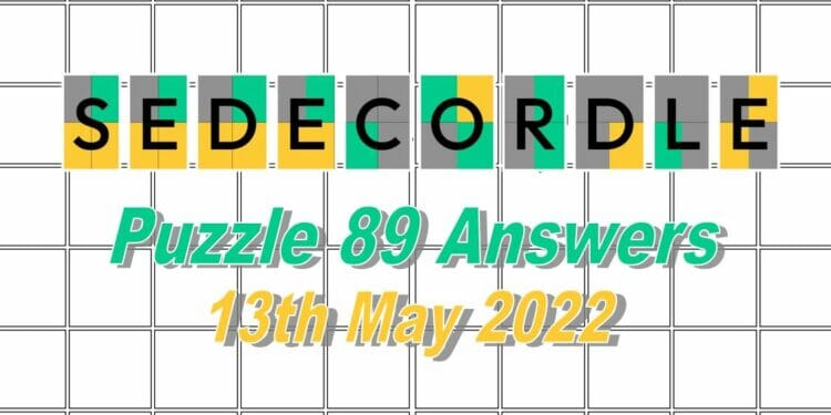 Daily Sedecordle 89 - May 13th 2022