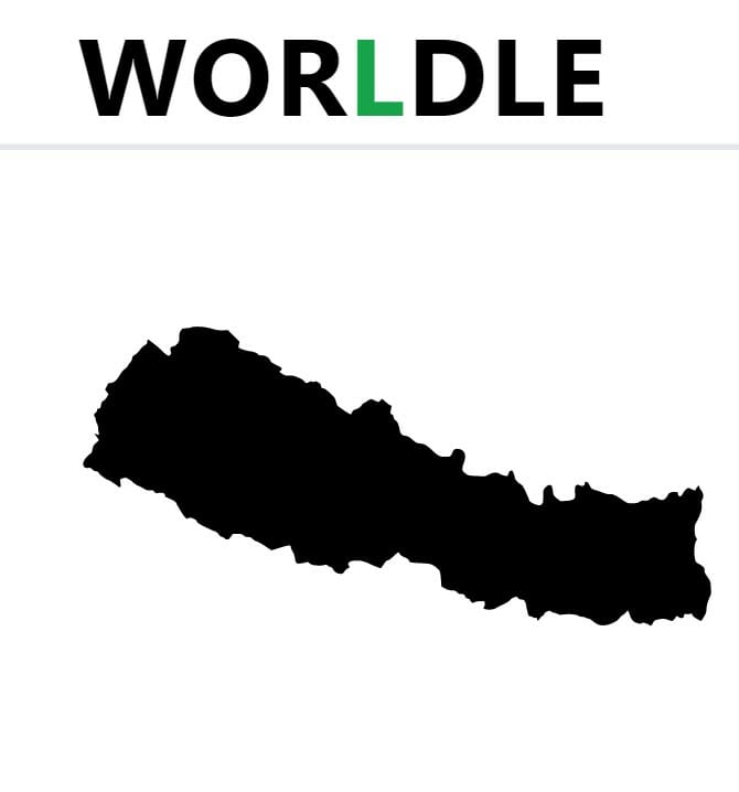 Daily Worldle Country 119 - May 20th 2022