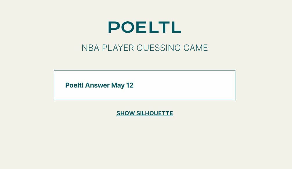 Daily Poeltl May 12 2022 Answer 77 – NBA Mystery Player Guessing Game 