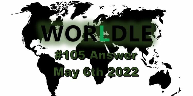 Worldle 105 - May 6th 2022