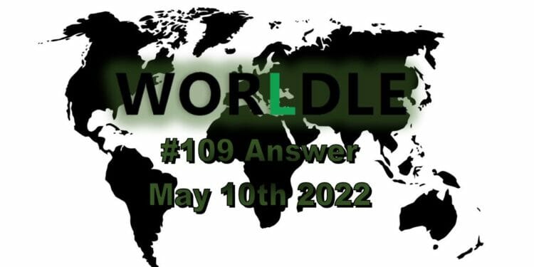 Worldle 109 - May 10th 2022
