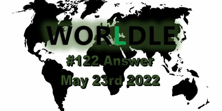 Worldle 122 - May 23rd 2022