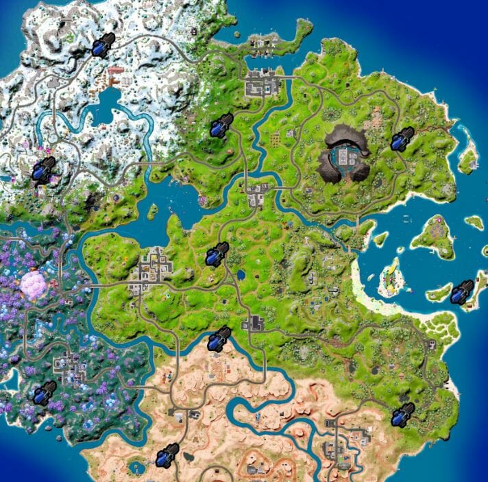 All Grapple Gloves Fortnite Map Spawn Locations