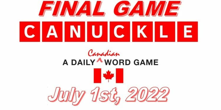 Daily Canuckle Answer for 1st July 2022