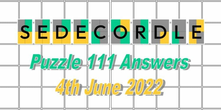 Daily Sedecordle 111 - June 4th 2022