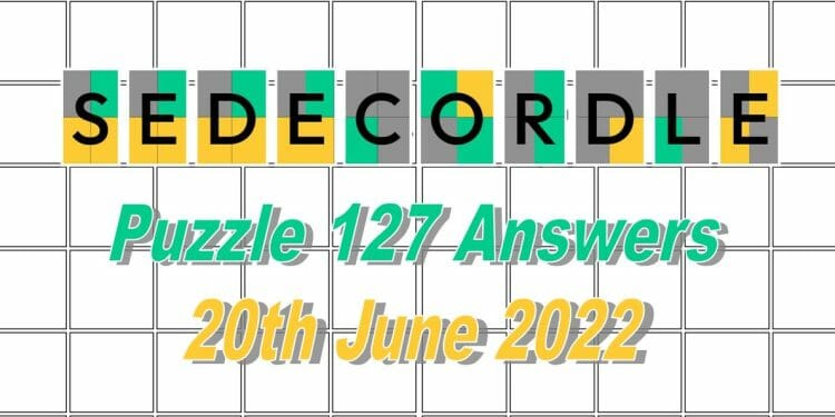 Daily Sedecordle 127 - 20th June 2022