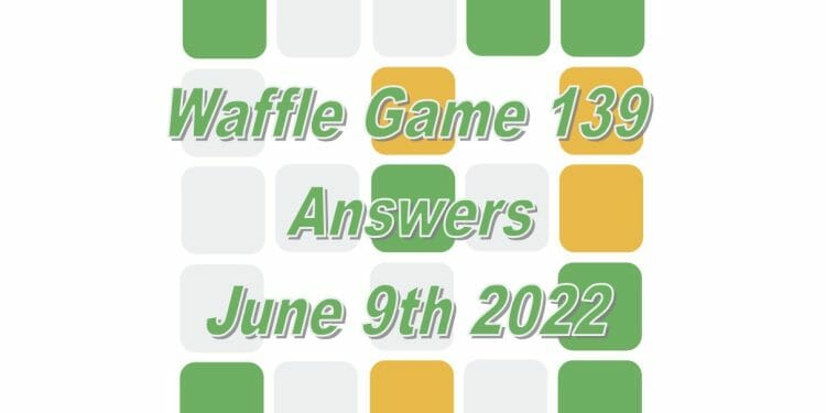Daily Waffle Game - June 9th 2022