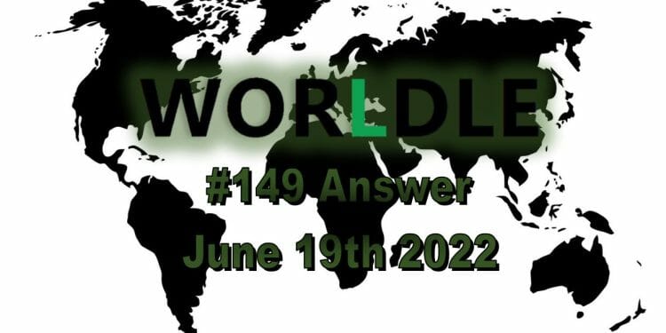 Daily Worldle 149 - June 19th 2022