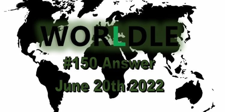Daily Worldle 150 - June 20th 2022