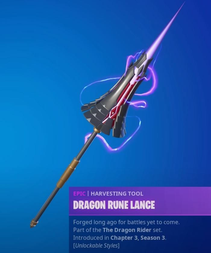 Dragon Rune Lance Fortnite Pickaxe
