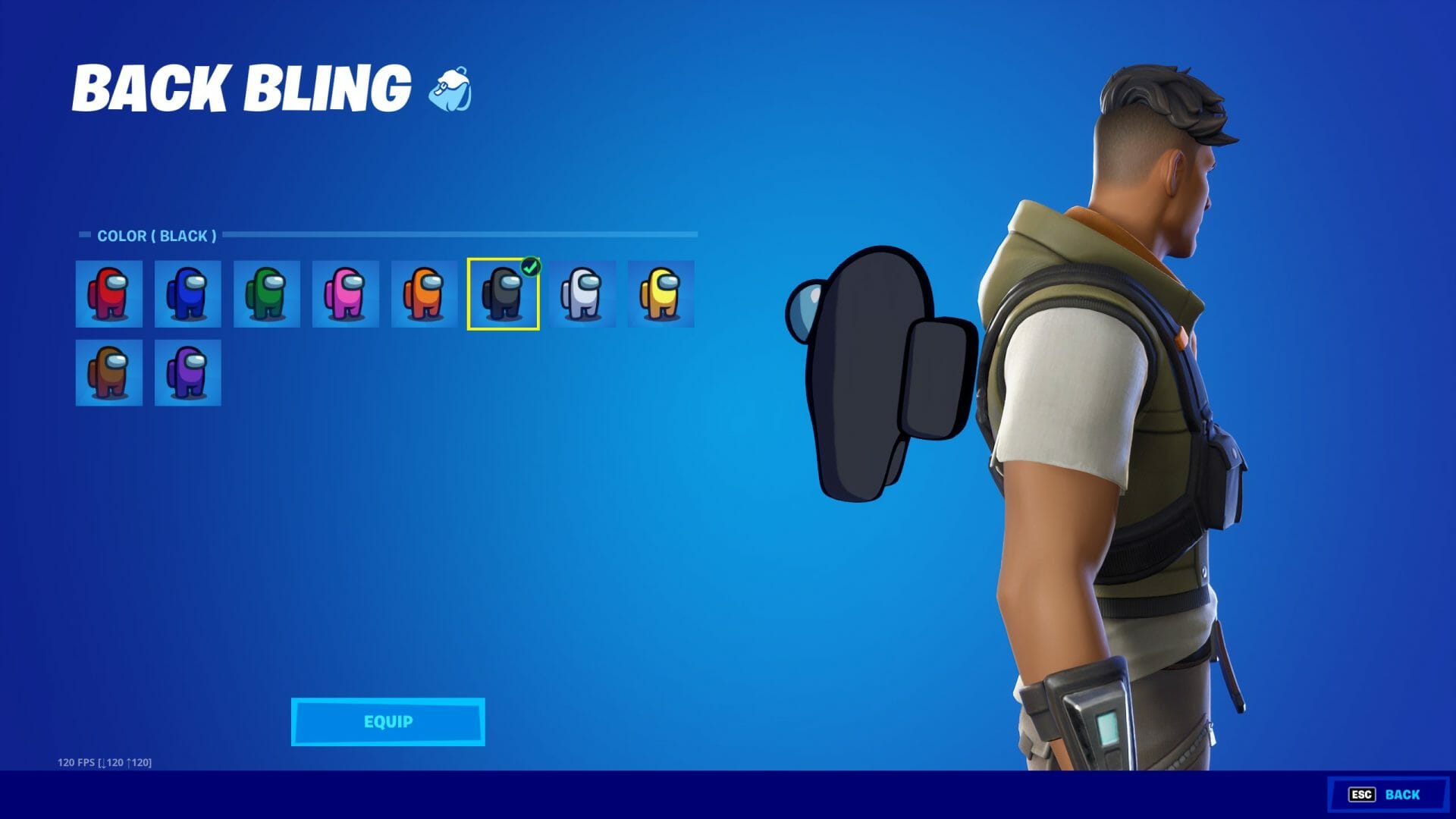 Fortnite x Among Us Leaked Crewmate Back Bling