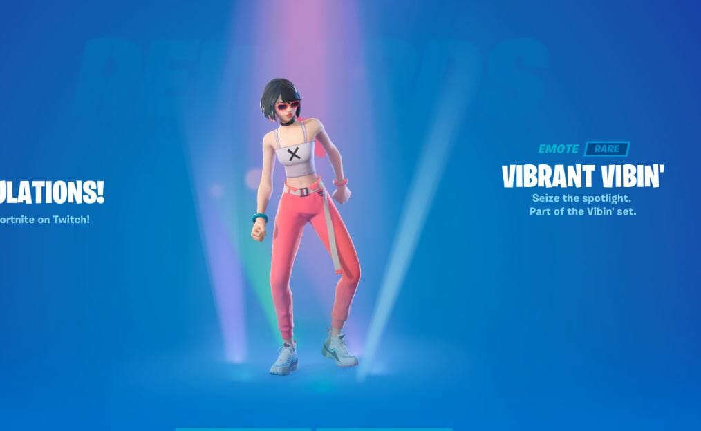 How to get the Vibrant Vibin' Fortnite Emote For Free Twitch Drops