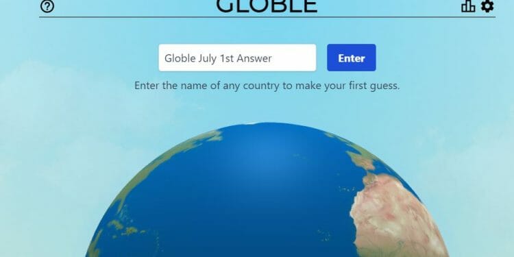 July 1 2022 Globle Answer Today & Hints