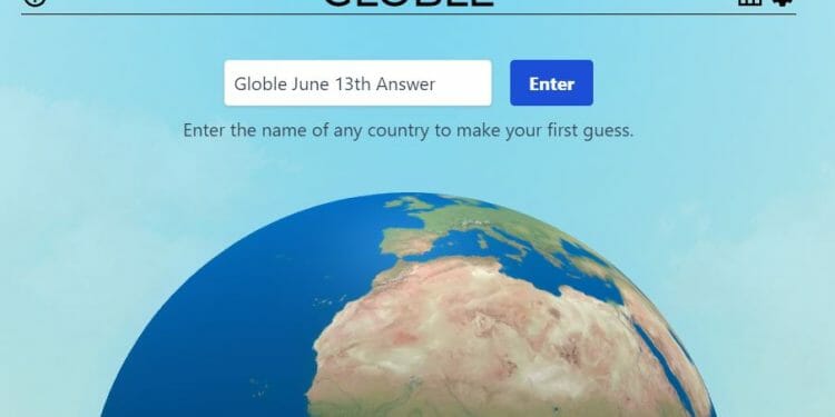 June 13th Globle World Game Answer Today Hint