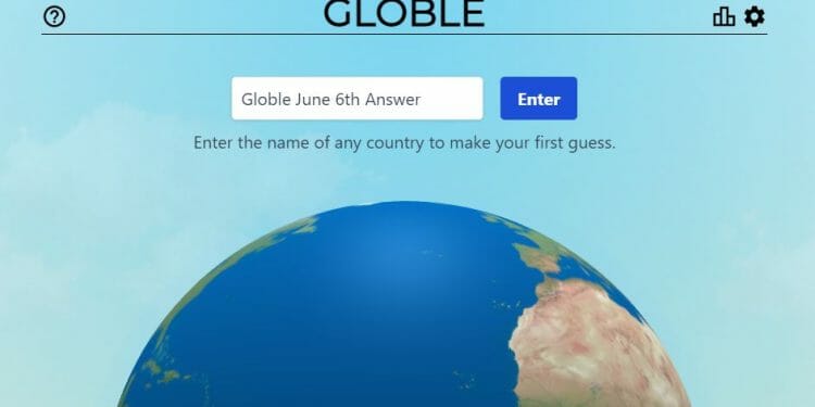 June 6th Globle World Game Answer Today Hint
