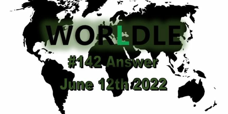 Worldle 142 - June 12th 2022