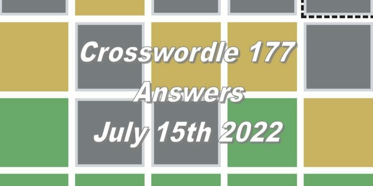 Daily Crosswordle 177 - 15th July 2022