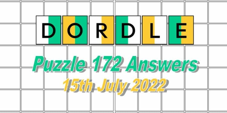 Daily Dordle 172 - 15th July 2022