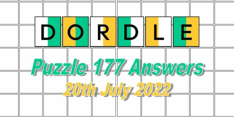 Daily Dordle 177 - 20th July 2022