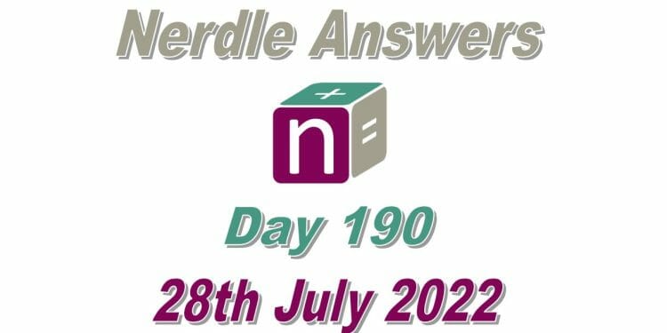 Daily Nerdle 190 - July 28th, 2022
