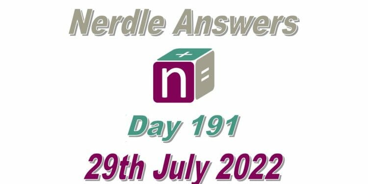 Daily Nerdle 191 - July 29th, 2022