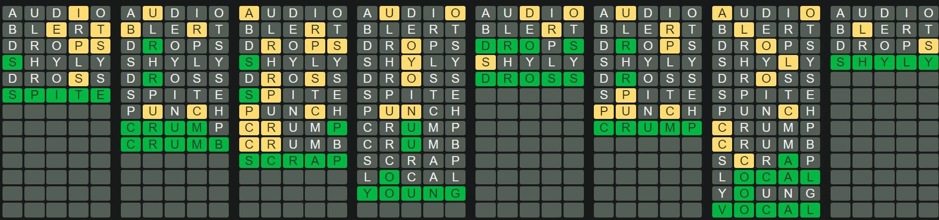 Daily Octordle 179 Answer - July 22nd 2022