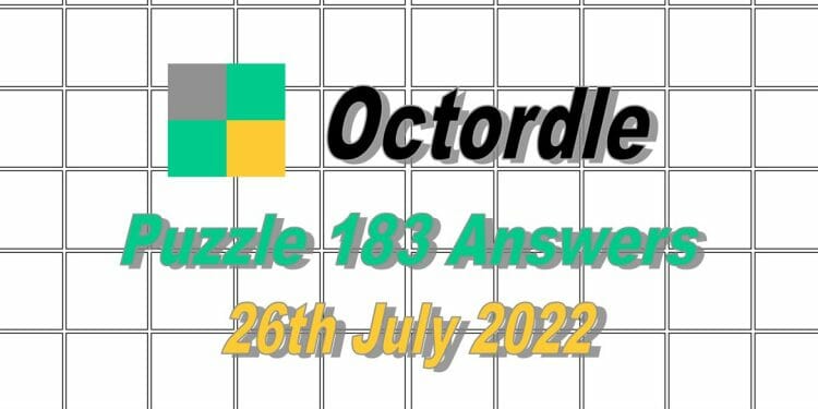 Daily Octordle 183 - 26th July 2022