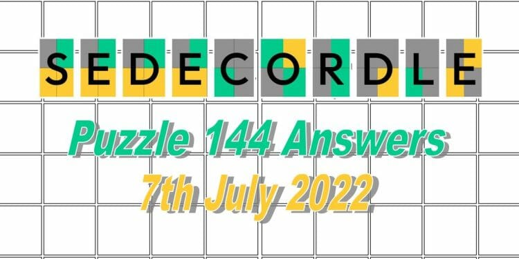 Daily Sedecordle 144 - 7th July 2022