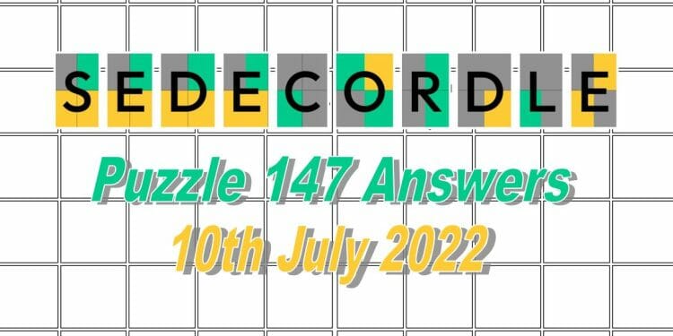 Daily Sedecordle 147 - 10th July 2022