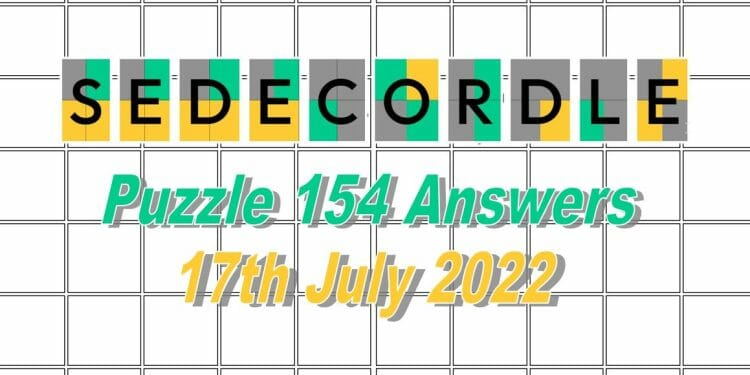 Daily Sedecordle 154 - 17th July 2022