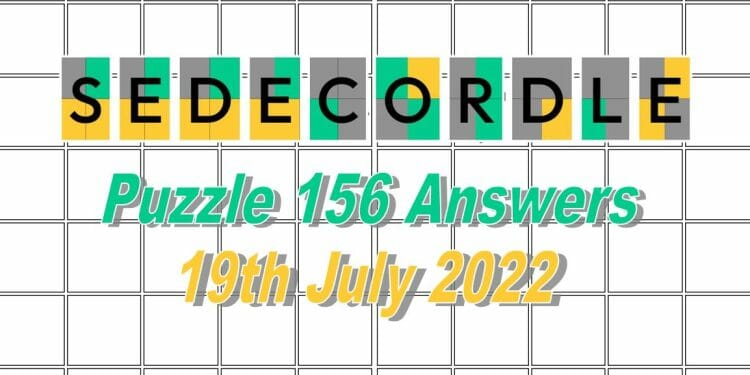 Daily Sedecordle 156 - 19th July 2022
