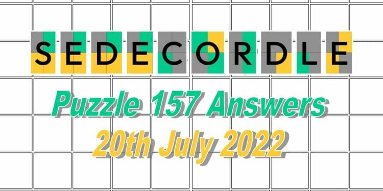 Daily Sedecordle 157 - 20th July 2022