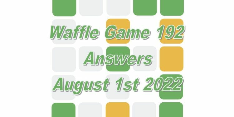Daily Waffle - August 1st 2022