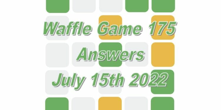 Daily Waffle Game - July 15th 2022
