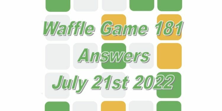 Daily Waffle Game - July 21st 2022