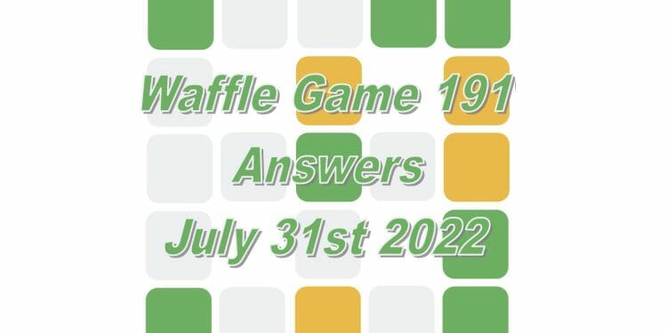 Daily Waffle Game - July 31st 2022