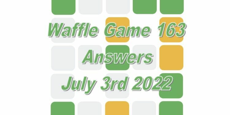 Daily Waffle Game - July 3rd 2022