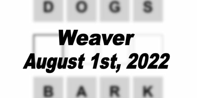 Daily Weaver - 1st August 2022