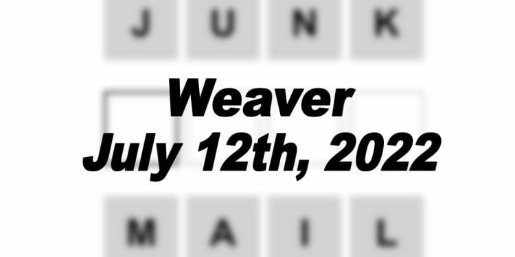 Daily Weaver Answers - 12th July 2022