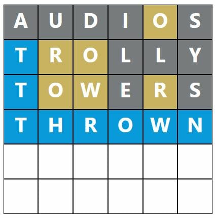 Daily Word Hurdle #344 Afternoon Answer - 9th July 2022