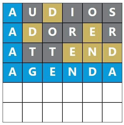 Daily Word Hurdle #370 Afternoon Answer - 22nd July 2022