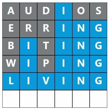 Daily Word Hurdle #387 Morning Answer - 31st July 2022