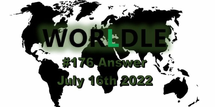 Daily Worldle 176 - July 16th 2022