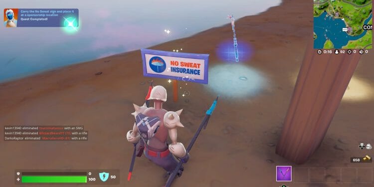 Fortnite Place No Sweat Signs Location