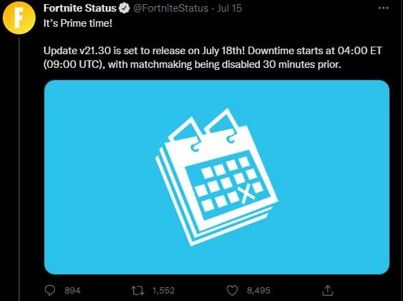 Fortnite Servers Down July 18 2022