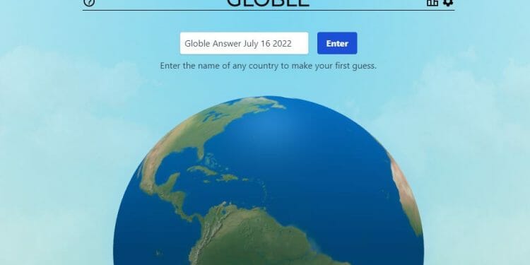 Globle Answer Today July 16 2022