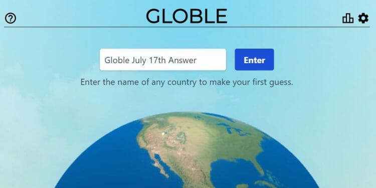 Globle Answer Today July 17 2022 Solution